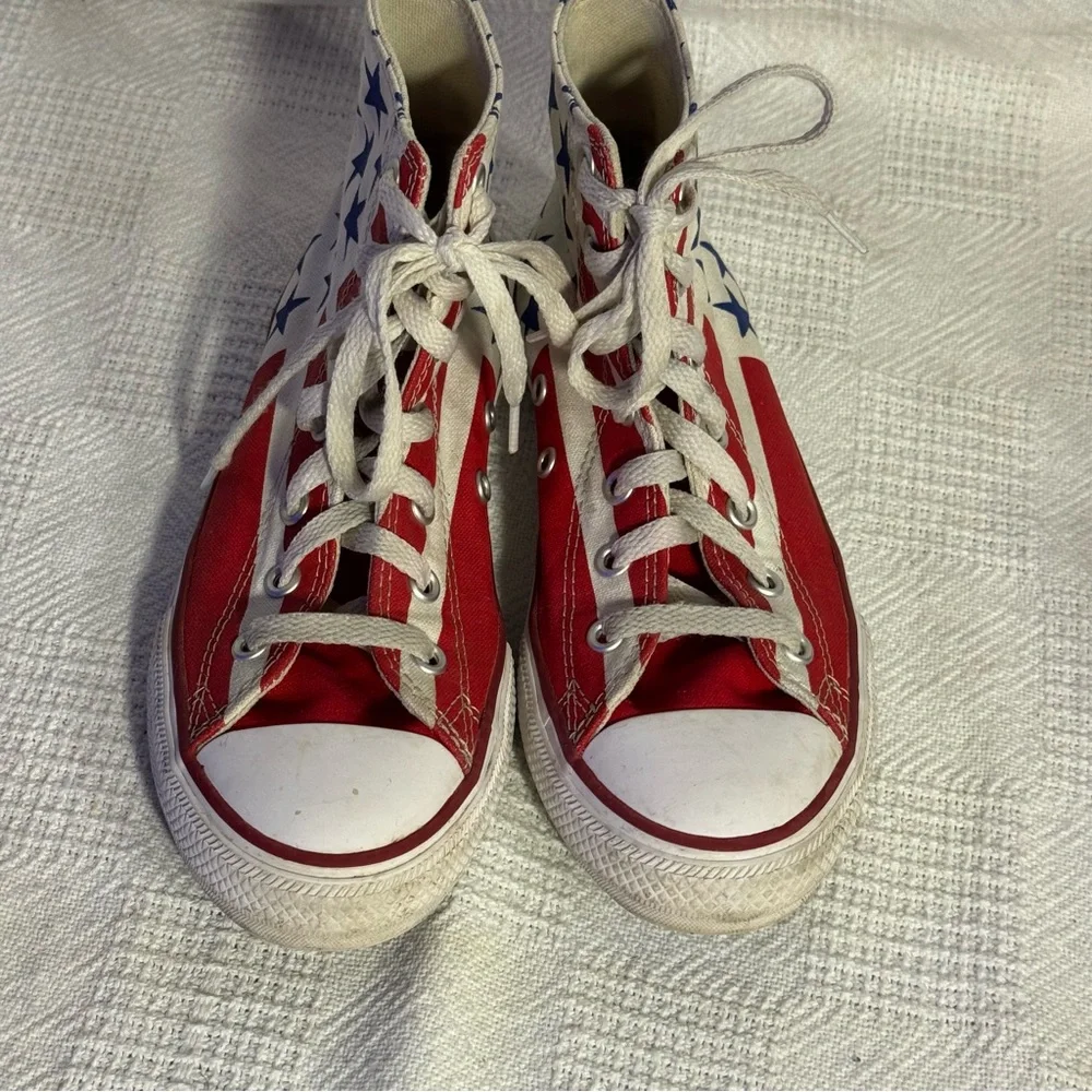 Converse All-Star Chuck Taylor USA High Top Red White‎ Blue Size 3 Boys Junior